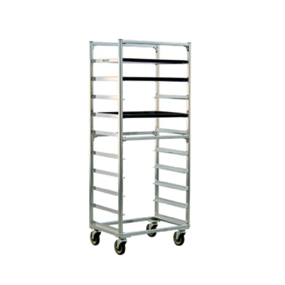 New Age Industrial 1334S 28 Inch Mobile Bun Pan Rack Aluminum with Open Sides