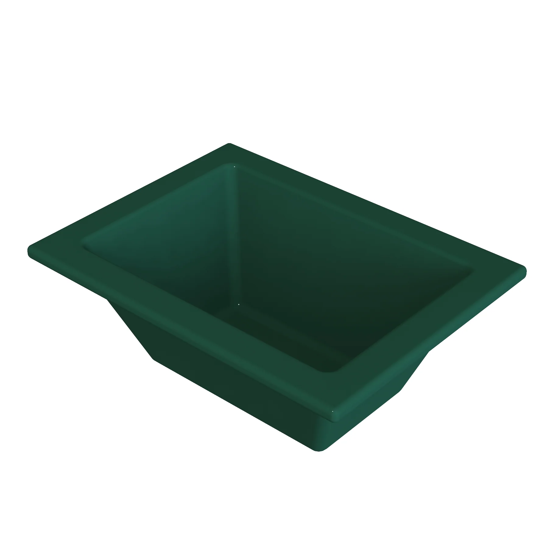 Tablecraft CW1797HGN 1 Quart Cold Holding Food Pan Cast Aluminum Hunter Green Finish