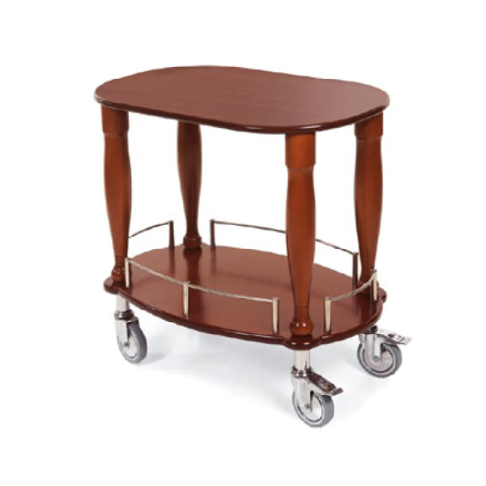 Geneva 70030 35-1/2 Inch Gueridon Cart Serving with Oval Top and Shelf