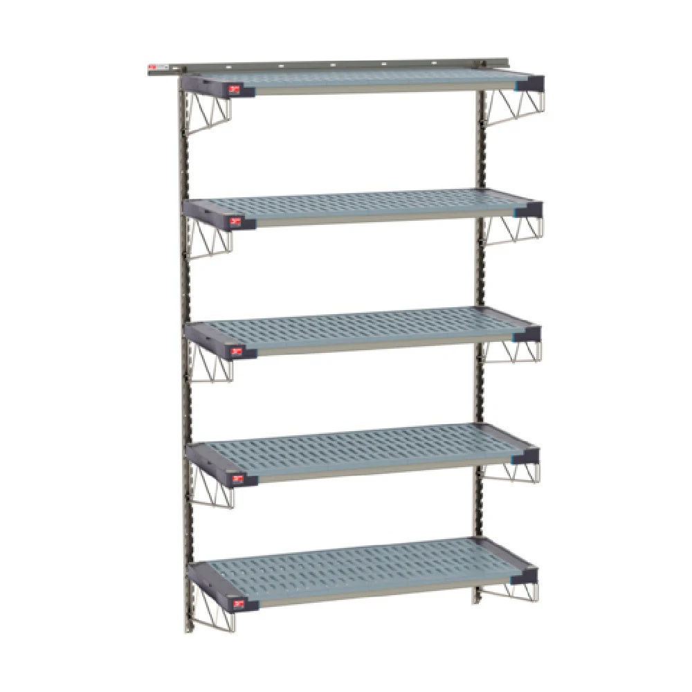 Metro SW-2148S4-85-5TIER SmartWall Life Tall Wall Shelving Kit Five-shelf Type 304 Stainless Steel Components: Wall Tracks