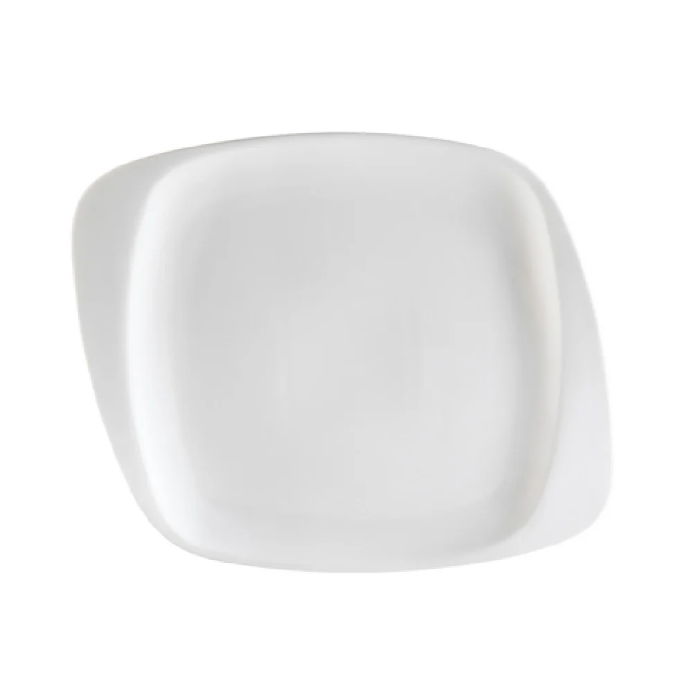 CAC China WH-7 7-3/4 Inch Square Plate Porcelain White Pearl Safe for Dishwasher and Oven CAC China WH-7 7-3/4 Inch Square Plate Porcelain White Pearl Safe for Dishwasher and Oven