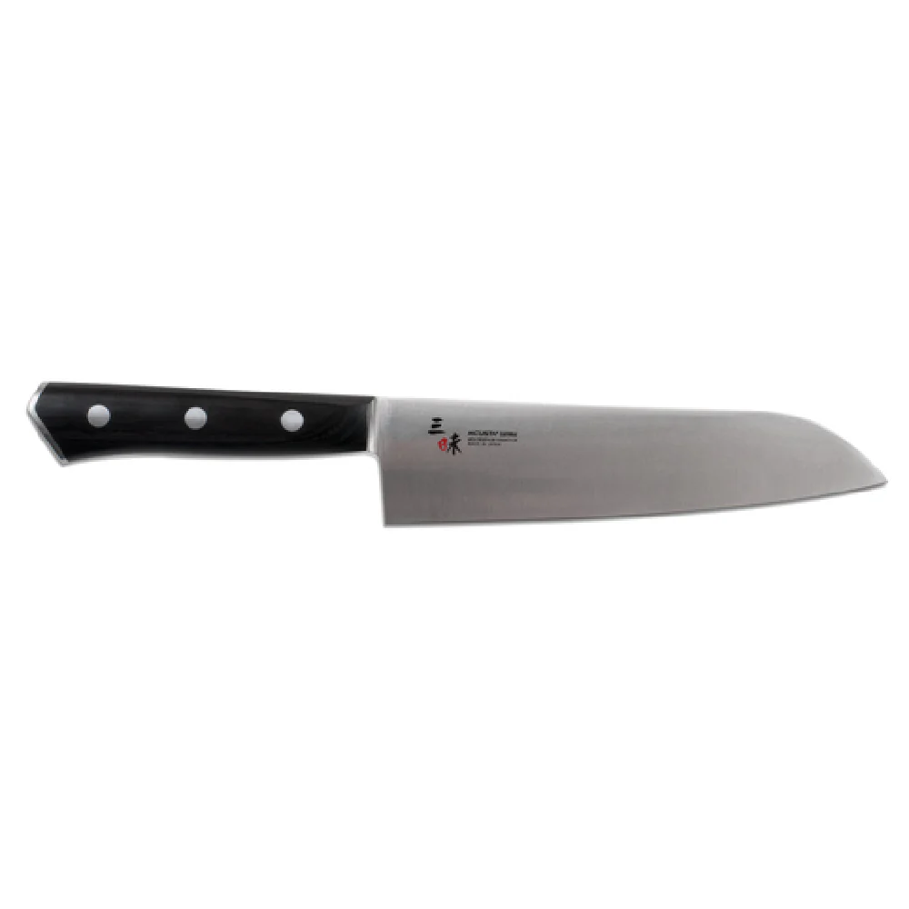 JB Prince Z243 7 Inch Molybdenum Vanadium Blade Wood Black Stamped Knife