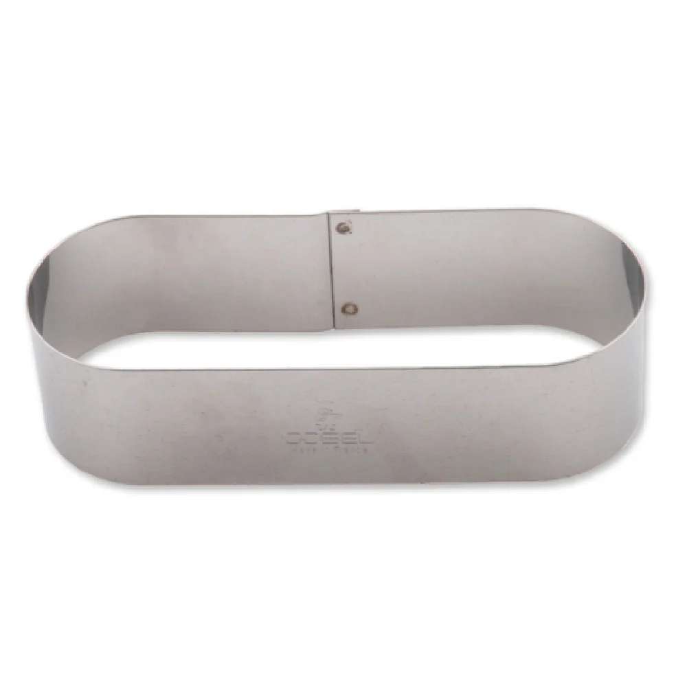 Louis Tellier 884017 4.33 Inch Oblong Cake Frame Stainless Steel Box of 8