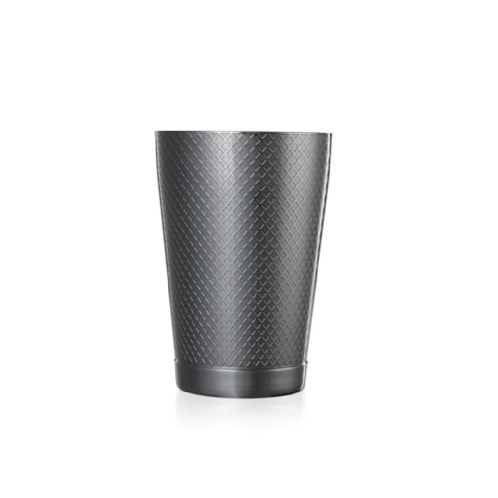Mercer Culinary M37198BK 18 Oz Bar Cocktail Shaker with Etched Pattern Stainless Steel Gun Metal Black Finish Mercer Culinary M37198BK 18 Oz Bar Cocktail Shaker with Etched Pattern Stainless Steel Gun Metal Black Finish