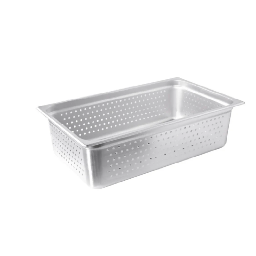CAC China SSPF-25-6P 1/1-size Perforated Steam Pan 25 Gauge Stainless Steel