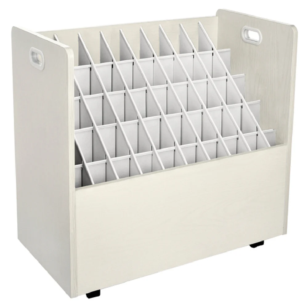 Alpine Industries ADI626-WHI 30 Inch Mobile Blueprint Roll File Wood White Finish Alpine Industries ADI626-WHI 30 Inch Mobile Blueprint Roll File Wood White Finish