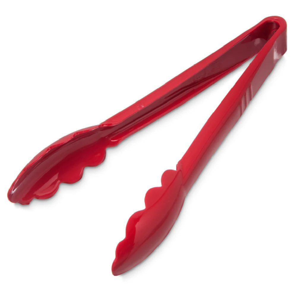 Carlisle 470905 9 Inch Utility Tongs Plastic One Piece Red NSF Made in USA Carlisle 470905 9 Inch Utility Tongs Plastic One Piece Red NSF Made in USA