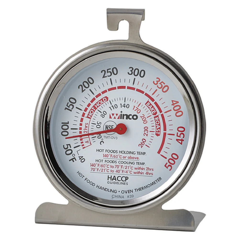 Winco TMT-OV3 3 Inch Dial Face Oven Thermometer NSF HACCP Temperature Monitoring Winco TMT-OV3 3 Inch Dial Face Oven Thermometer NSF HACCP Temperature Monitoring