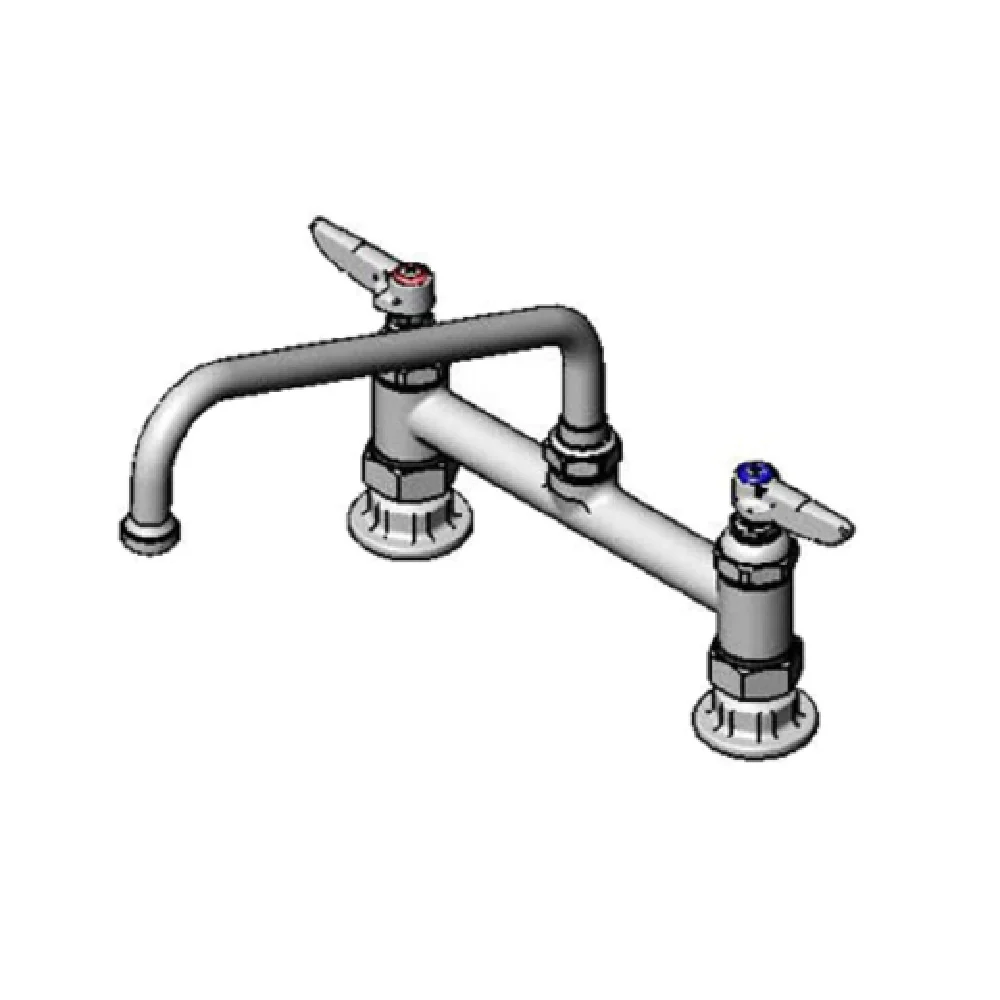 T&S Brass B-0220-061X 10 Inch Swivel Spout Pantry Mixing Faucet and Lever Handles