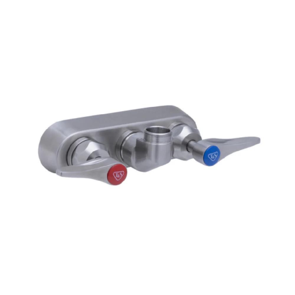 T&S Brass S-1115-CR-LN 8 In. EverSteel Wall Mount Mixing Faucet With Body