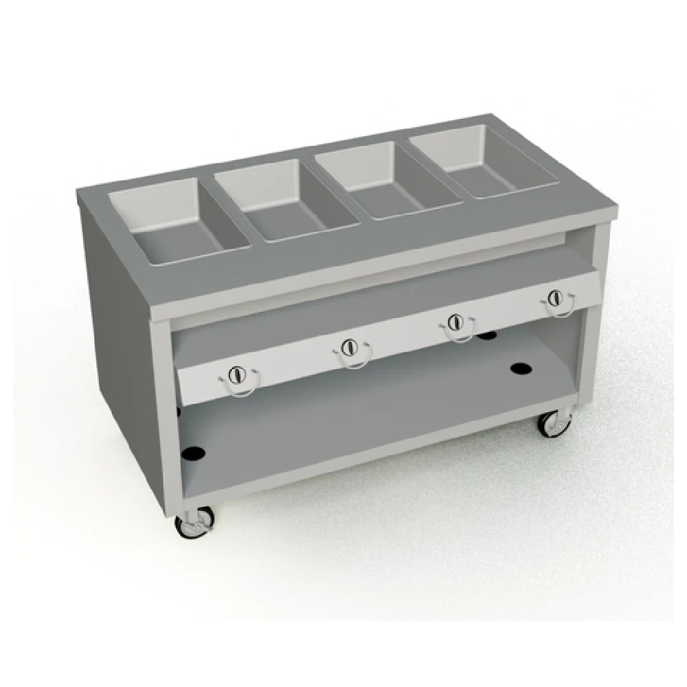 Duke TGHF-60PG_NAT_217120 60 Inch Gas Hot Food Unit with 4 Wells and Stainless Steel
