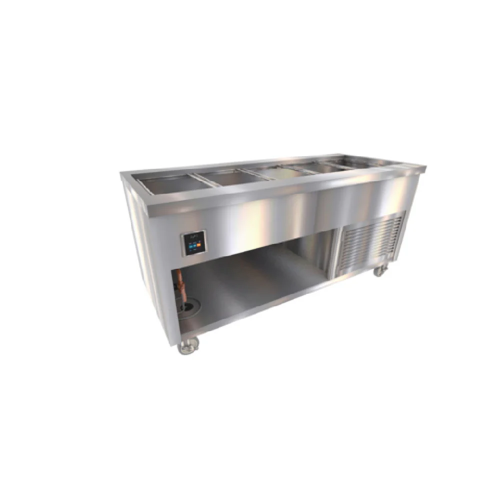 Duke TCM-74SS-N7-VALUE 74 Inch Cold Food Serving Counter Mobile Stainless Steel with NSF7 Pan