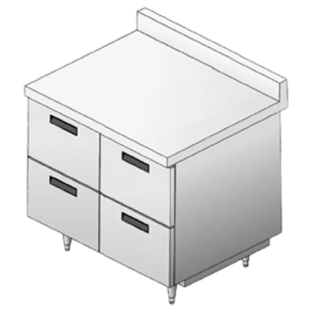 Delfield F16DD38 38 Inch Utility Stand Drawer Base with Stainless Steel Top