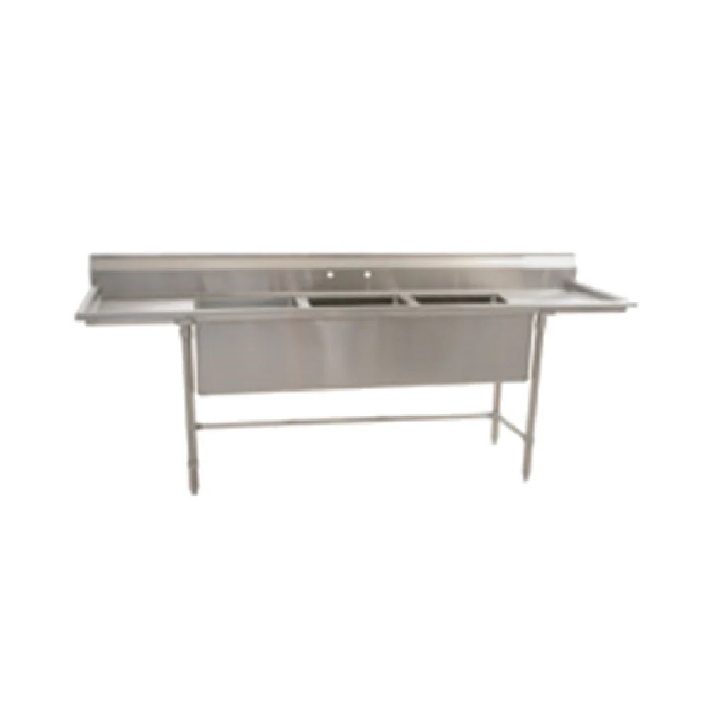 Eagle S14-20-3-18R-SL 89-1/2 Inch Three Compartment Sink with Right Drainboard Eagle S14-20-3-18R-SL 89-1/2 Inch Three Compartment Sink with Right Drainboard