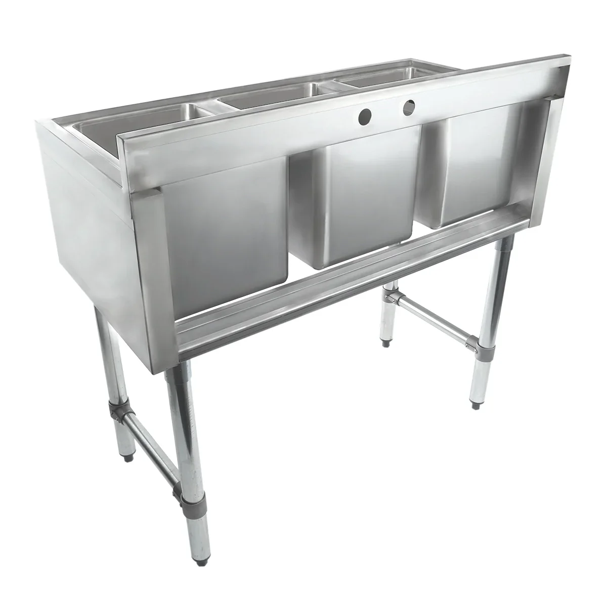 Empura EB3B101410 38 Inch Underbar Sink Stainless Steel 3 Compartment with Bowls Empura EB3B101410 38 Inch Underbar Sink Stainless Steel 3 Compartment with Bowls