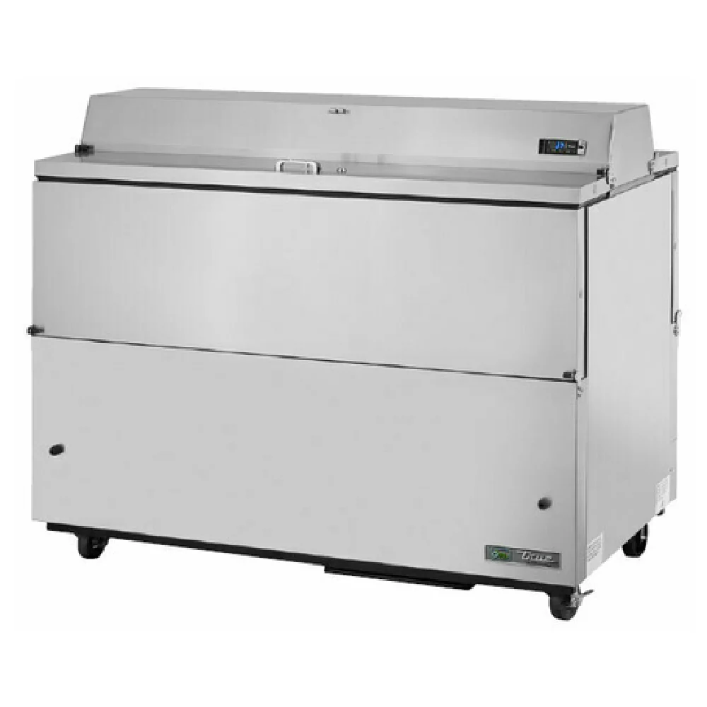 True Refrigeration TMC-58-S-DS-SS-HC 58 Inch Mobile Milk Cooler Forced Air Stainless Steel