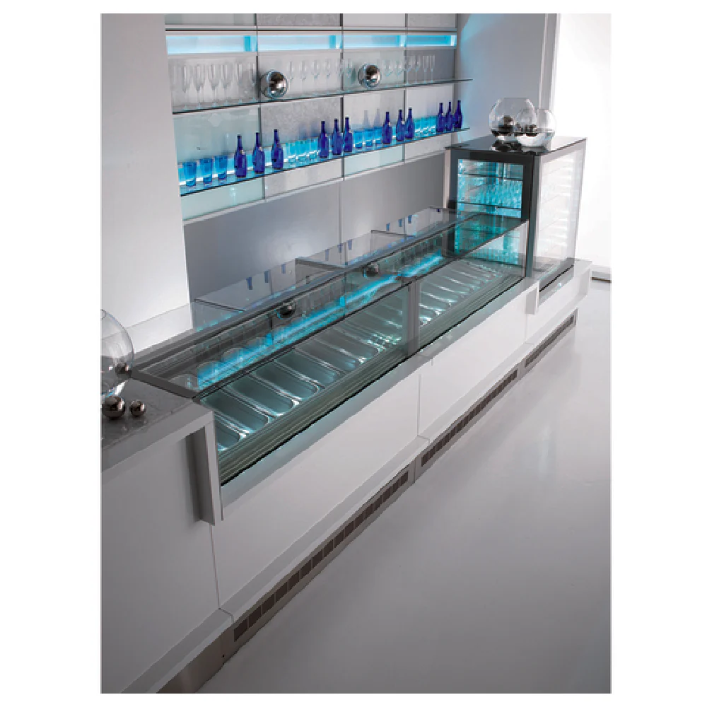 Howard-McCray LAR-GELH60-16T-54-59-5P 59 Inch Gelato Ice Cream Display Case with Reserve Storage Howard-McCray LAR-GELH60-16T-54-59-5P 59 Inch Gelato Ice Cream Display Case with Reserve Storage