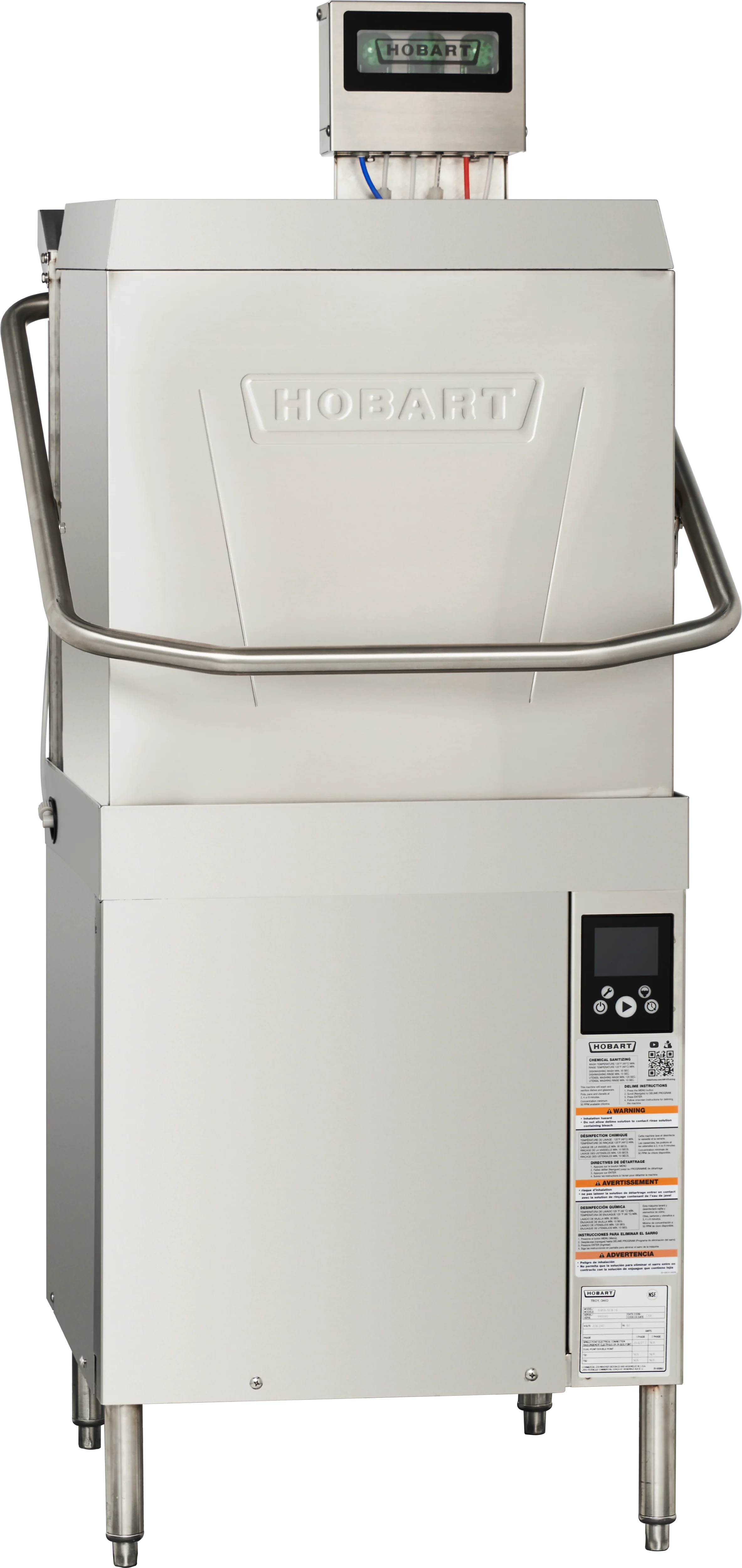 Hobart AM16SCB-16 Dishwasher 24 Inch Chemical Sanitizing Electric Stainless Steel with Touchscreen Controls Hobart AM16SCB-16 Dishwasher 24 Inch Chemical Sanitizing Electric Stainless Steel with Touchscreen Controls