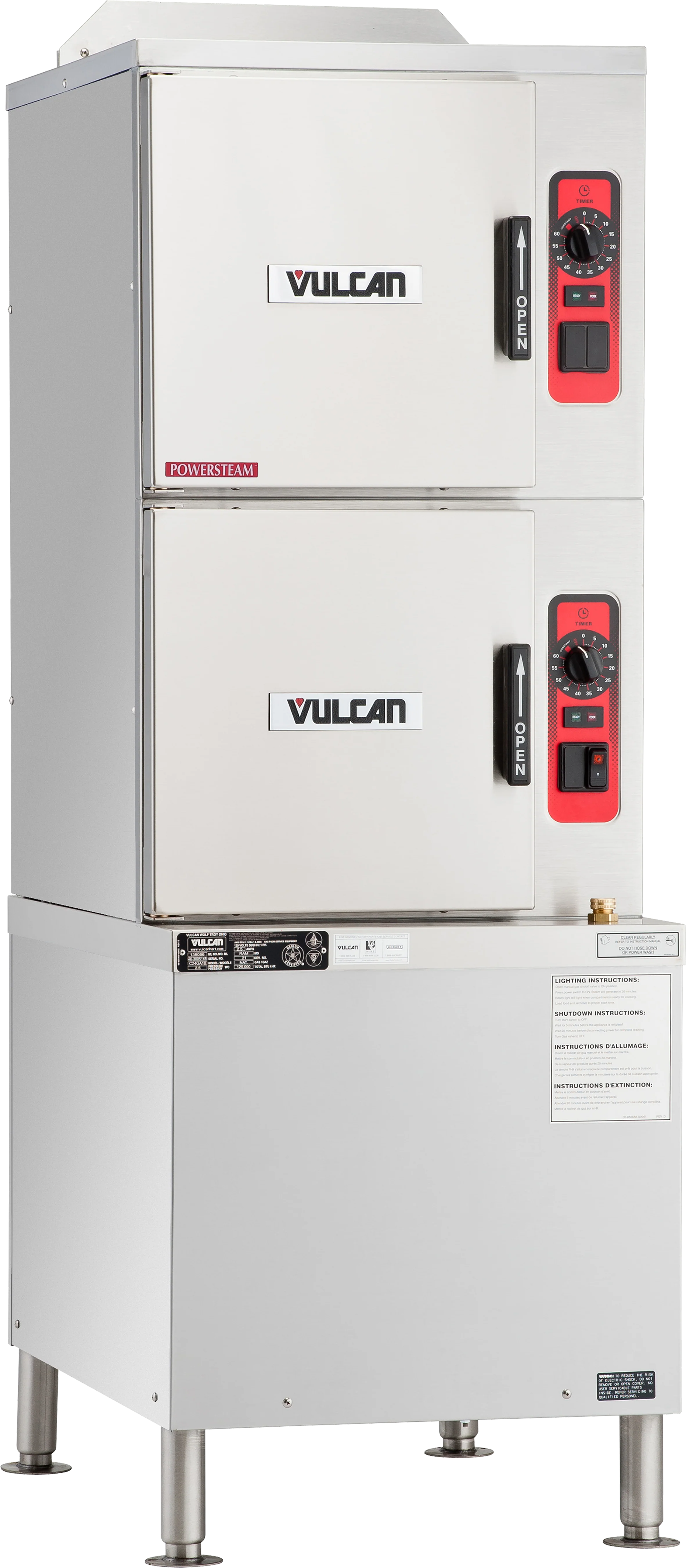 Vulcan C24GA10_NAT 24 Inch Gas Convection Steamer 125000 BTU Stainless Steel