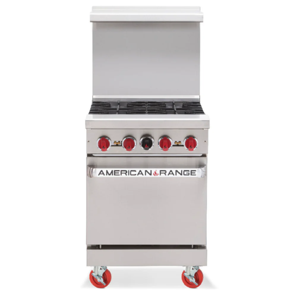 American Range AR-4_LP 24 Inch Gas Restaurant Range with 4 Burners 32000 BTU