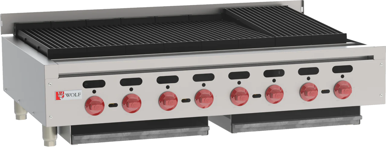 Wolf ACB47-QS-COMMANDER_LP 46-7/8 Inch Charbroiler gas 136000 BTU with 8 Burners Wolf ACB47-QS-COMMANDER_LP 46-7/8 Inch Charbroiler gas 136000 BTU with 8 Burners