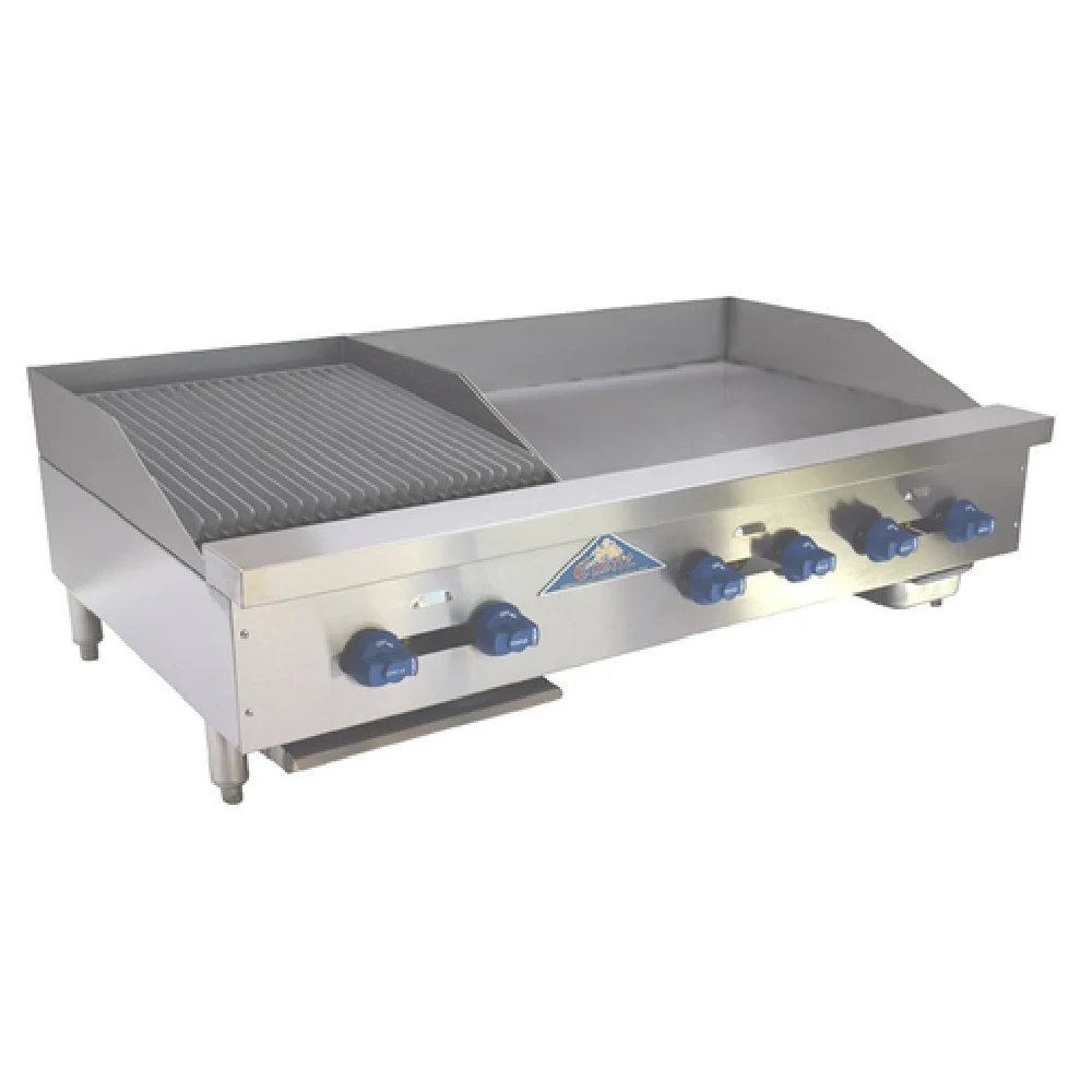 Comstock-Castle 3248-30-1.5RB 48 Inch Gas Griddle Char-Broiler with 112000 BTU