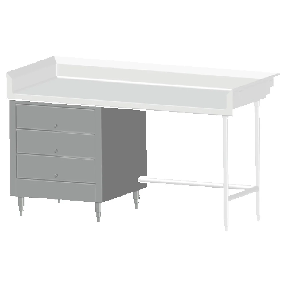 SPG International TAC-3T-15-S Universal Stainless Enclosed 3-tier Roller Bearing Drawer 15