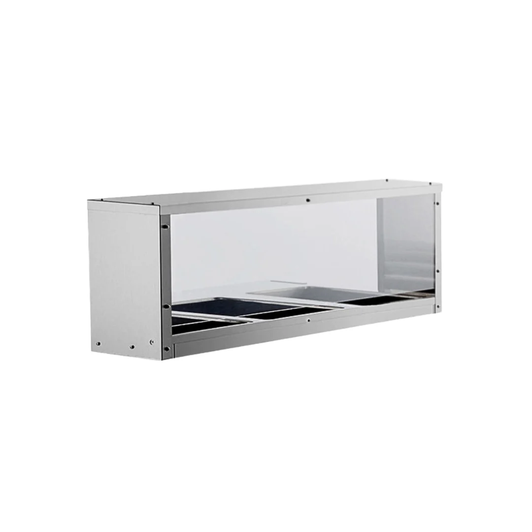 Atosa MROS-3ST 37 to 48 Inch Overshelf/Sneezeguard Stainless Steel for (3) Well Steam Tables Atosa MROS-3ST 37 to 48 Inch Overshelf/Sneezeguard Stainless Steel for (3) Well Steam Tables