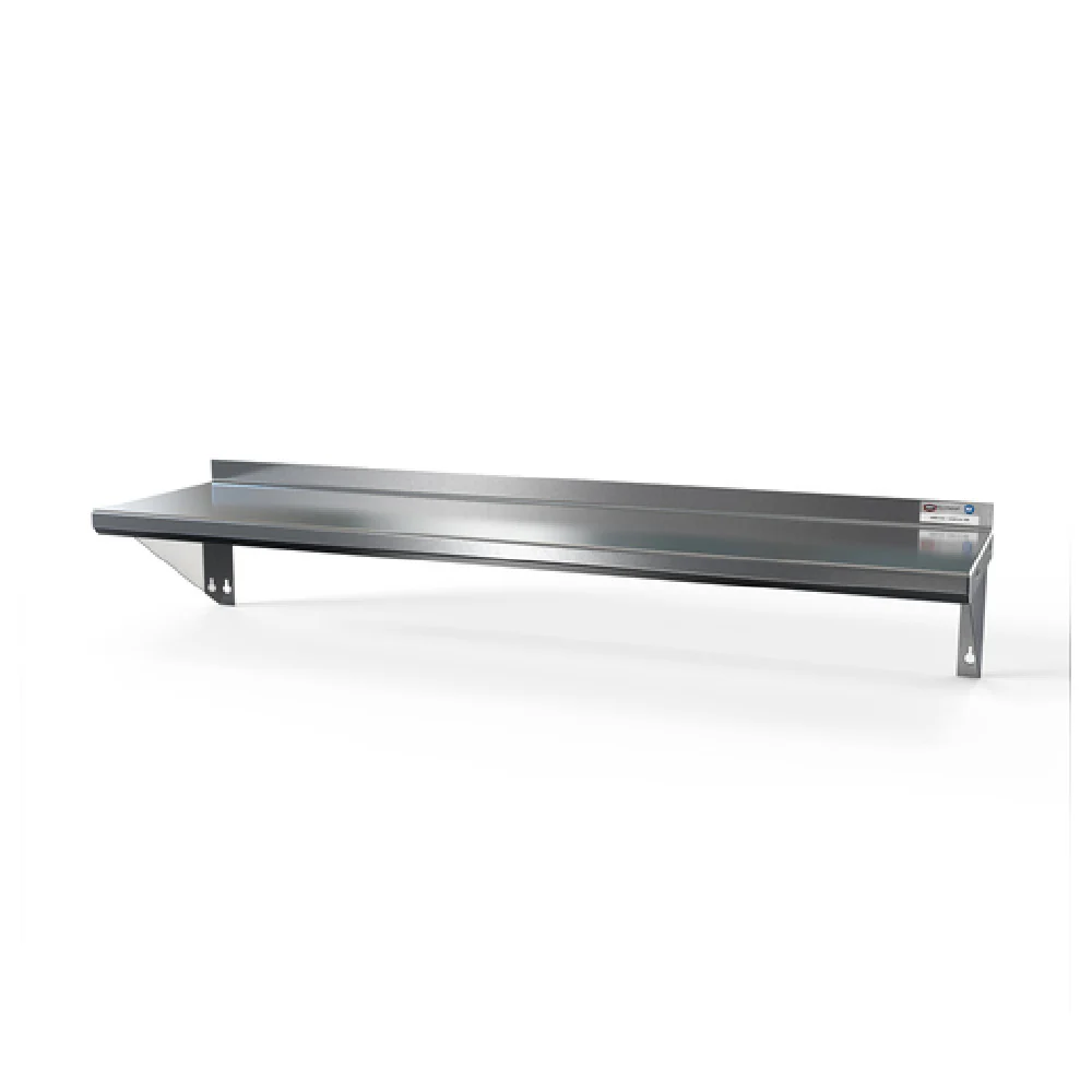NBR Equipment WS-1230 30 Inch Wall-mounted Shelf Stainless Steel with Rear Up-turn NBR Equipment WS-1230 30 Inch Wall-mounted Shelf Stainless Steel with Rear Up-turn