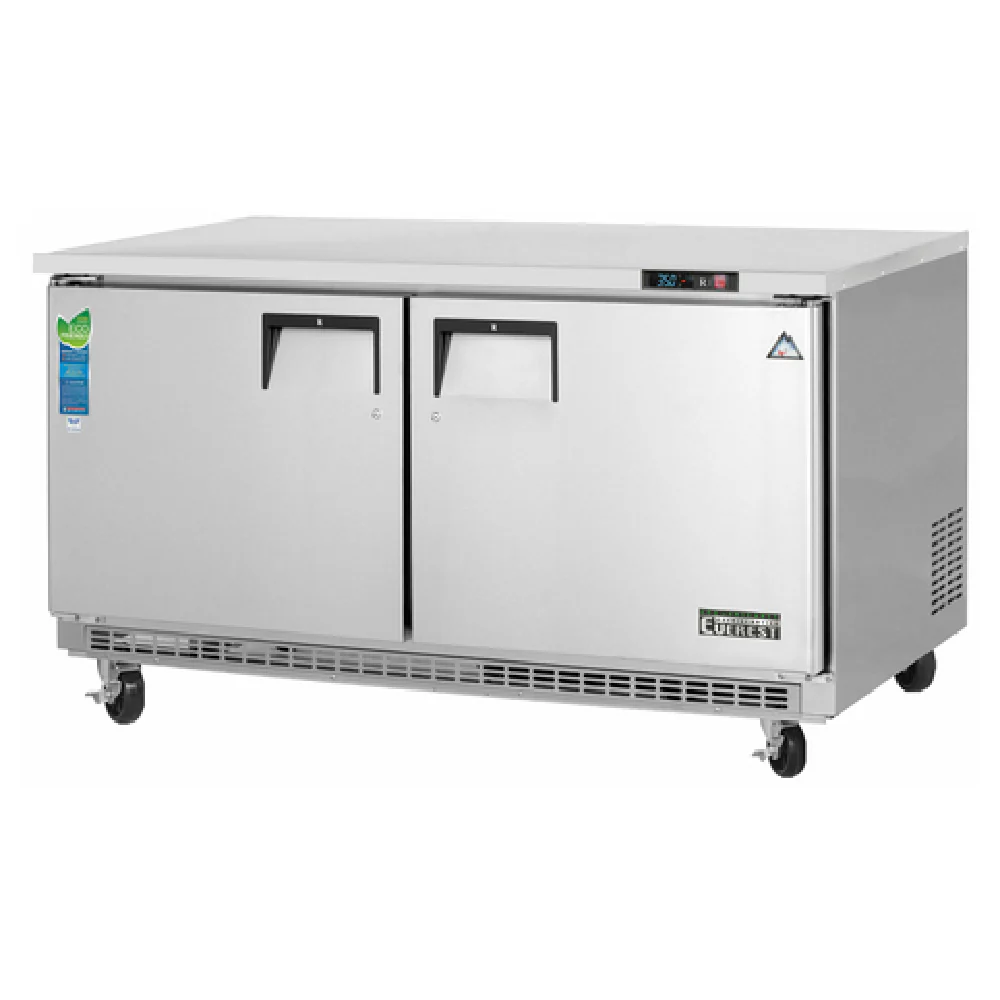 Everest Refrigeration ETBWR2 59 Inch Undercounter Refrigerator Electric with Stainless Steel and Galvanized Steel Two Section