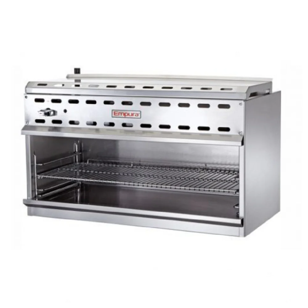 Empura Equipment EGCM-36 36 Inch Gas Cheese Melter with Stainless Steel Framework 1 Burner 30000 BTU Empura Equipment EGCM-36 36 Inch Gas Cheese Melter with Stainless Steel Framework 1 Burner 30000 BTU