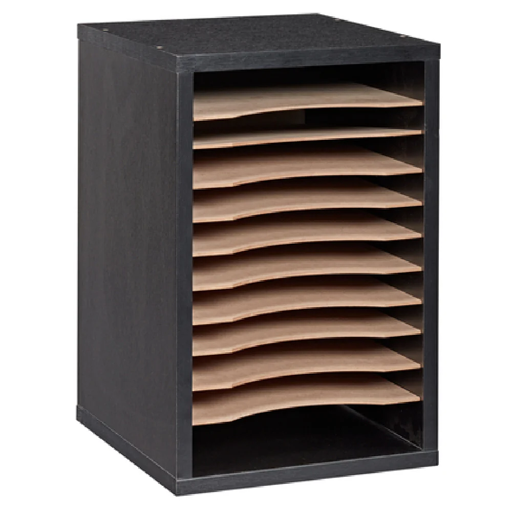 Alpine Industries ADI500-11-BLK 11 Inch Vertical Paper Sorter Wood Black Finish with Adjustable Compartments Alpine Industries ADI500-11-BLK 11 Inch Vertical Paper Sorter Wood Black Finish with Adjustable Compartments