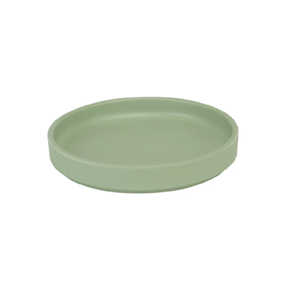 Cal Mil 22026-8-107 8-1/4 Inch Low Rim Round Plate Matcha Melamine