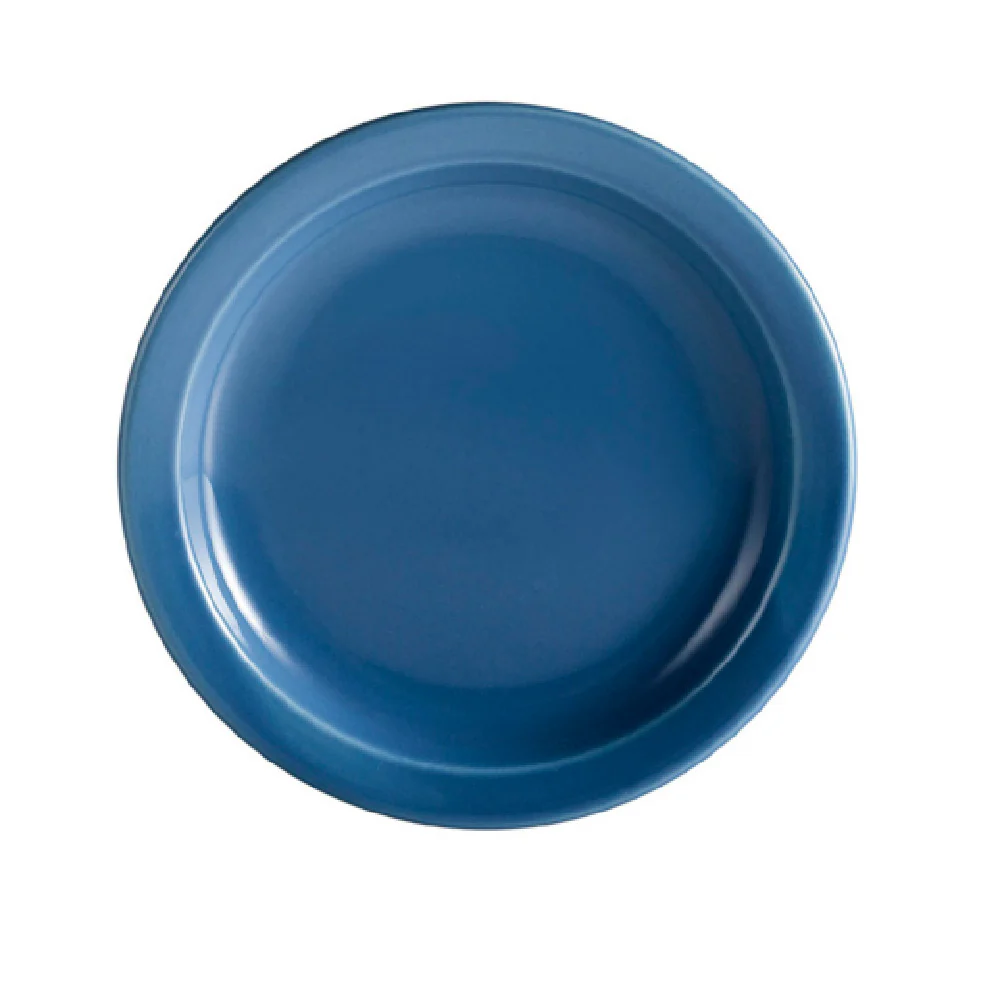 CAC China L-7NR-LBU 7-1/4 Inch Round Plate Ceramic Narrow Rim with Dishwasher Oven Microwave Safe CAC China L-7NR-LBU 7-1/4 Inch Round Plate Ceramic Narrow Rim with Dishwasher Oven Microwave Safe