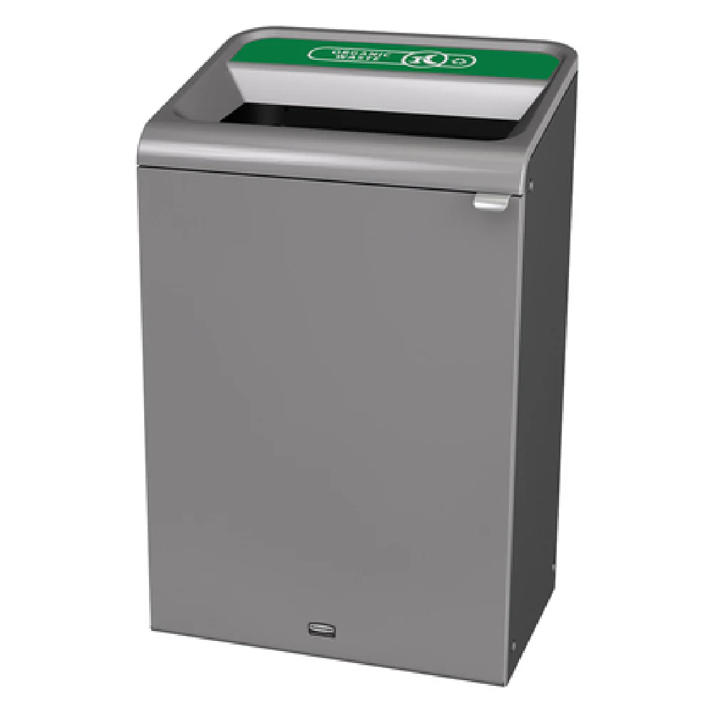 Rubbermaid Commercial Products 1961506 24 Inch Organic Waste Recycling Container Gray Steel with Internal Door Hinge Rubbermaid Commercial Products 1961506 24 Inch Organic Waste Recycling Container Gray Steel with Internal Door Hinge