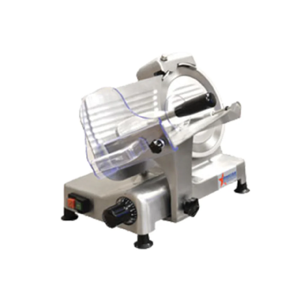 Omcan 31823 16 Inch Meat Slicer Electric Manual Stainless Steel with 8 Inch Blade Omcan 31823 16 Inch Meat Slicer Electric Manual Stainless Steel with 8 Inch Blade