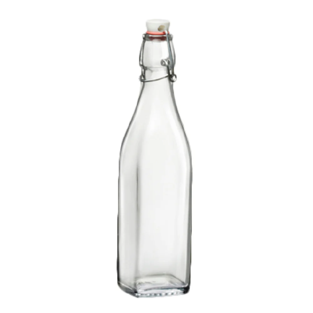Steelite 4953Q675 17.0 Oz Swing Top Bottle Soda Lime Glass with Swing Closure