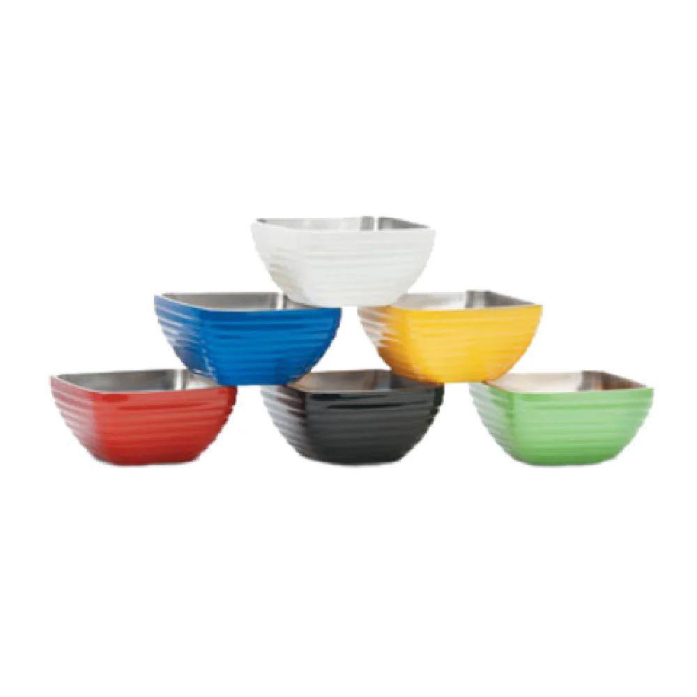 Vollrath 4763445 3.2 Quart Square Insulated Serving Bowl with Stainless Steel Interior Classic Yellow Finish Vollrath 4763445 3.2 Quart Square Insulated Serving Bowl with Stainless Steel Interior Classic Yellow Finish