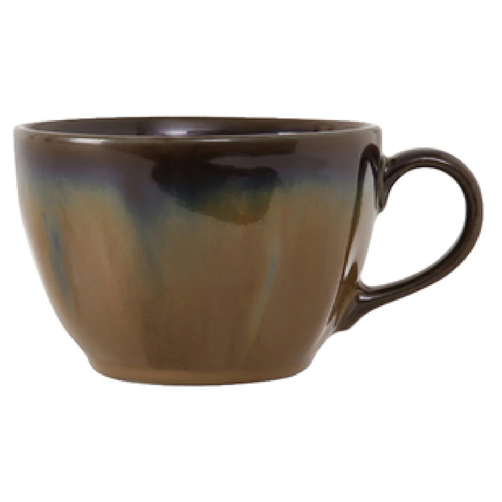 Tuxton GAJ-083 10-1/2 Oz Round Ceramic Cup with Handle White Finish