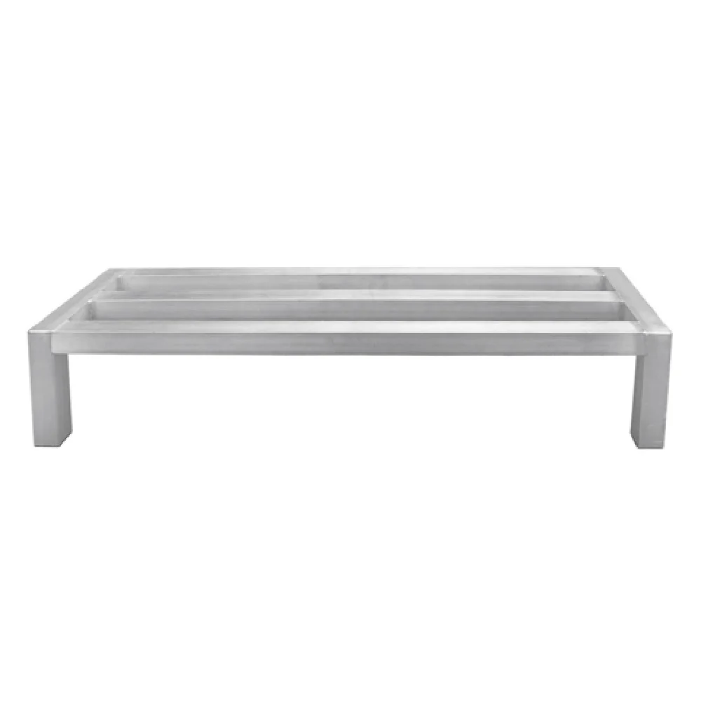 1880 Hospitality DNRK-1448 14 Inch Width Dunnage Rack 1500 lb Capacity Aluminum with Plastic Soles