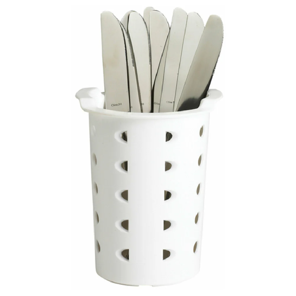 Cambro FWC56148 4-1/2 Inch Diameter Flatware Cylinder Plastic White Cambro FWC56148 4-1/2 Inch Diameter Flatware Cylinder Plastic White