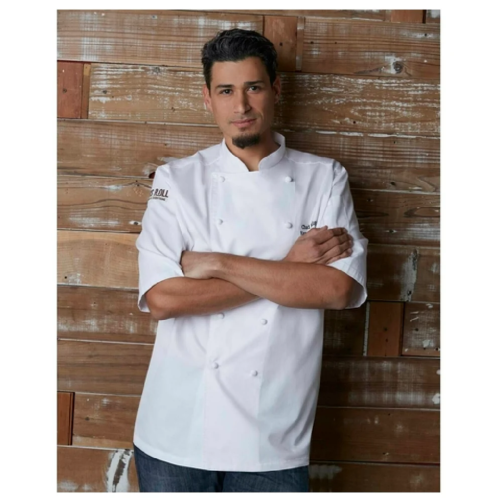 Chef Works ECSS-WHT-34 Size 34 Capri Chef Coat Cotton Double-breasted White Chef Works ECSS-WHT-34 Size 34 Capri Chef Coat Cotton Double-breasted White
