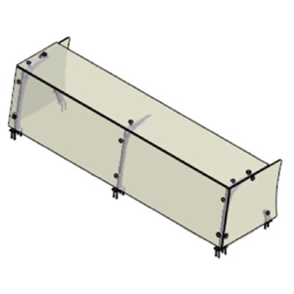 Atlas Metal VGG6-6 90-1/4 Inch Gardian Sneeze Guard with Top Shelf and End Panels Atlas Metal VGG6-6 90-1/4 Inch Gardian Sneeze Guard with Top Shelf and End Panels