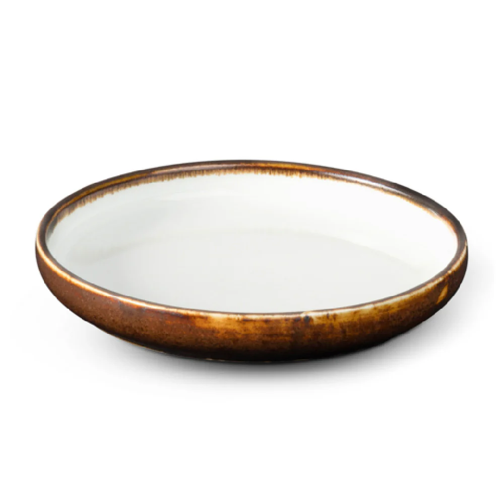 Bon Chef 2020022P 8 Inch Tavola Plate Round Amaretto Porcelain Bon Chef 2020022P 8 Inch Tavola Plate Round Amaretto Porcelain