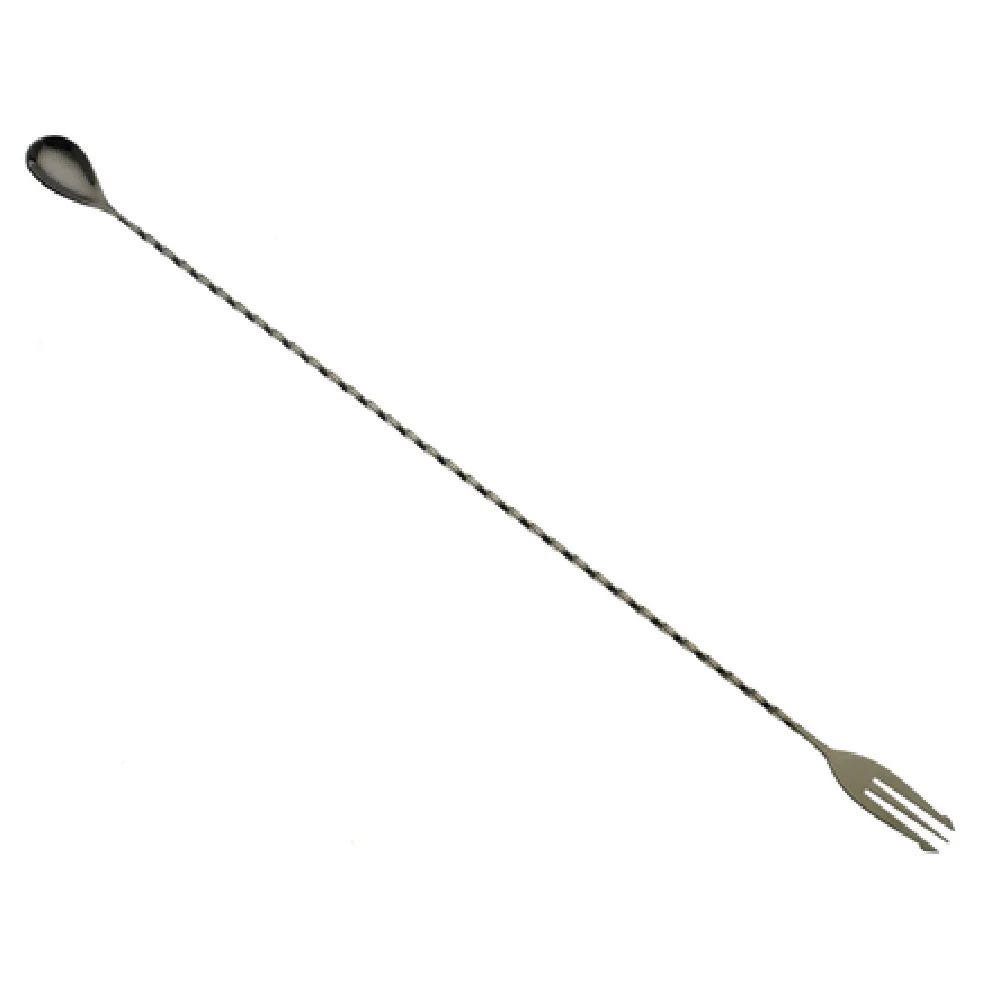 Mercer Culinary M37017BK 19-5/8 Inch Bar Spoon 3-Tine Fork End Stainless Steel Gun Metal Black Finish Mercer Culinary M37017BK 19-5/8 Inch Bar Spoon 3-Tine Fork End Stainless Steel Gun Metal Black Finish