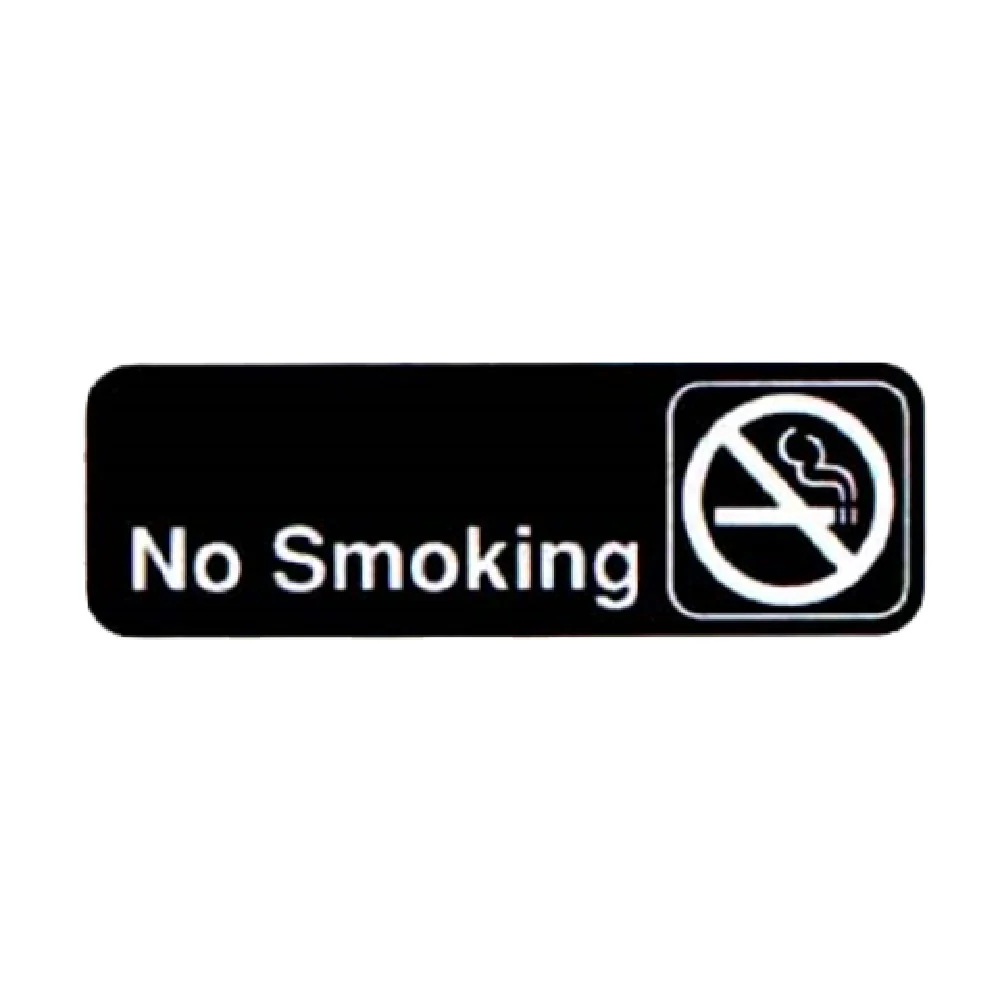 Vollrath 4513 3 Inch by 9 Inch No Smoking Sign Compliance White on Black Vollrath 4513 3 Inch by 9 Inch No Smoking Sign Compliance White on Black