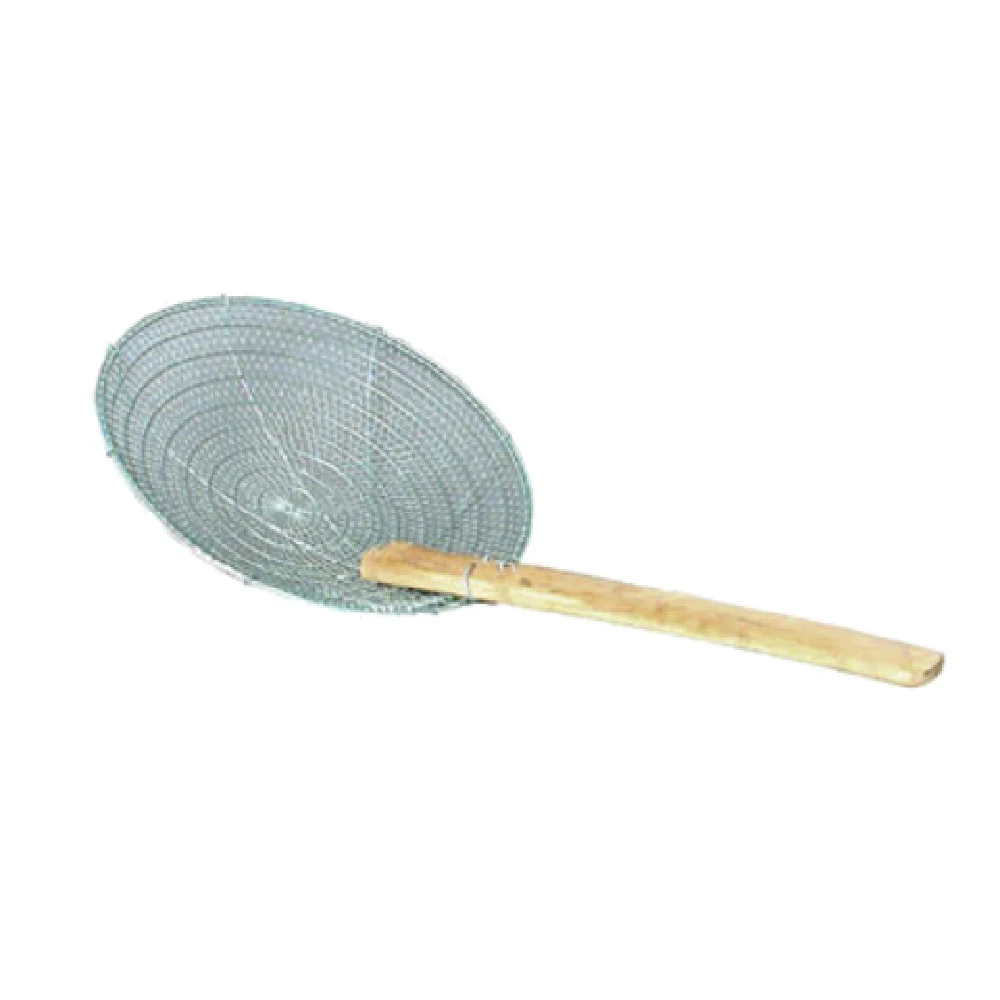 Town 42510 10 Inch Skimmer Round Fine Mesh with Bamboo Handle