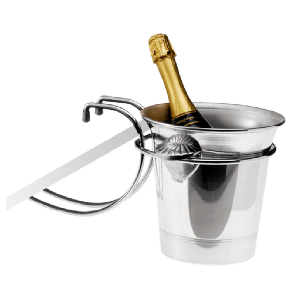 Louis Tellier NC024 12 Inch Wine Bucket Holder Holds 20 Glasses Chrome Steel