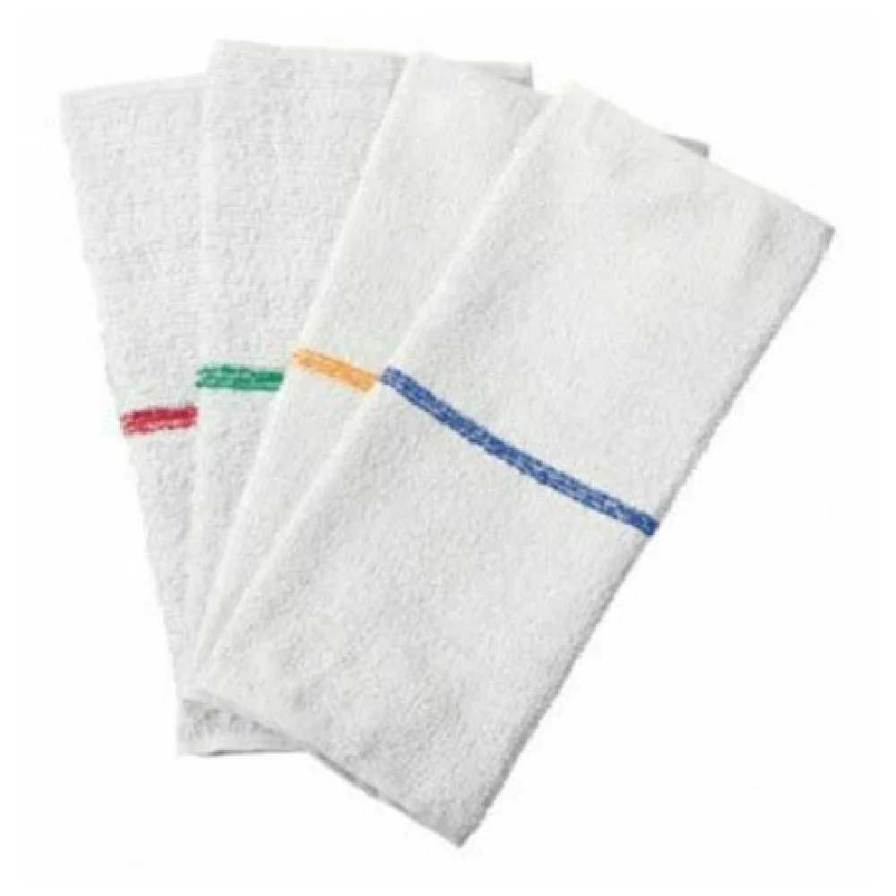 John Ritzenthaler Company 700BRT-RDS 16 Inch Towel Bar White and Red Cotton