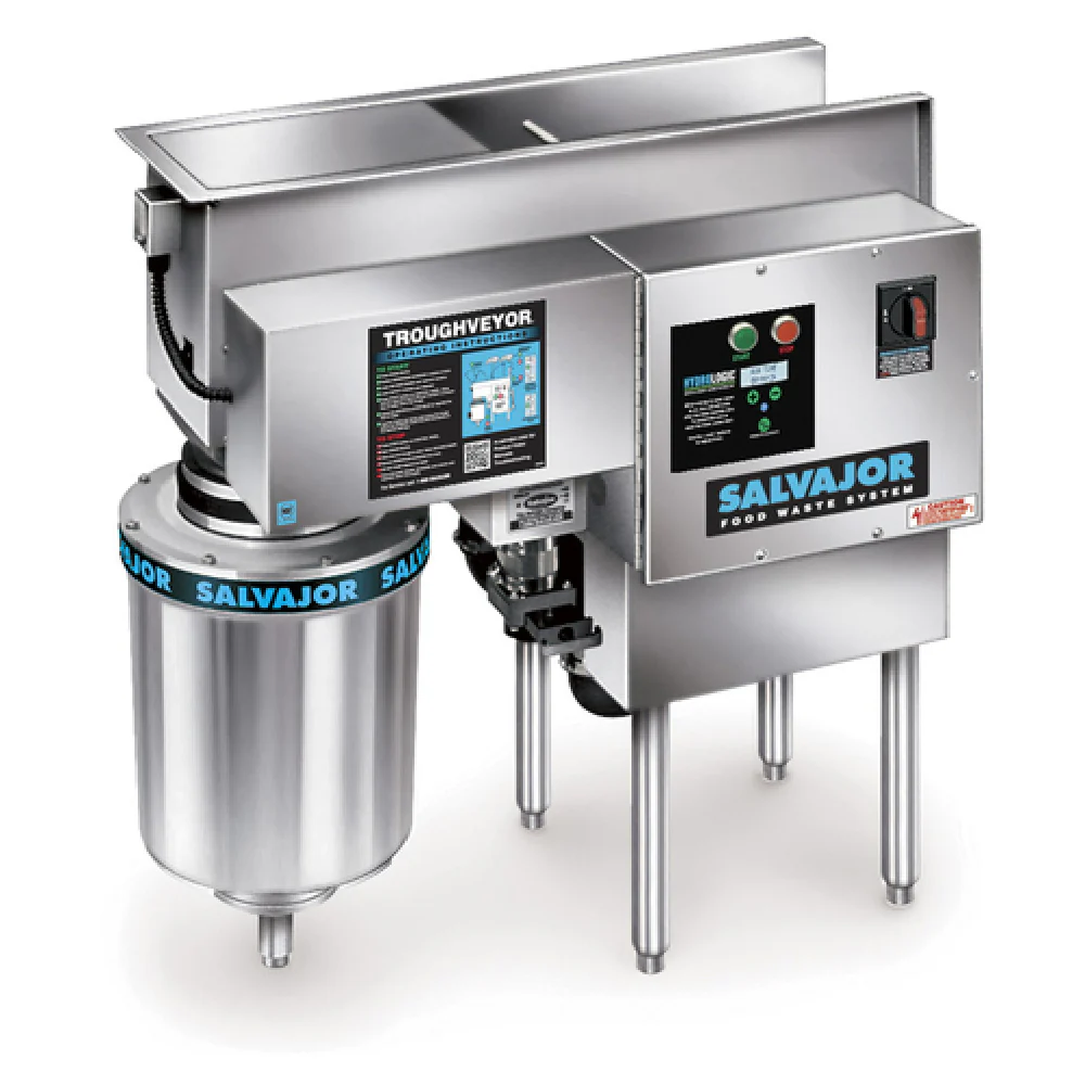 Salvajor 300-TVL_208/60/3 3 HP stainless steel food waste disposal system with water recirculation
